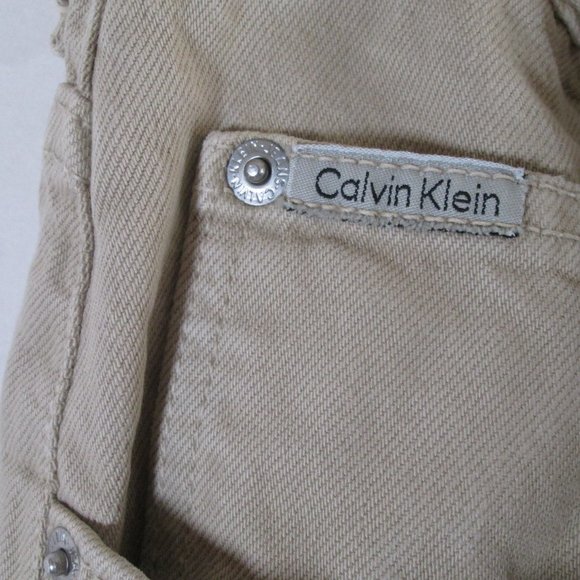 Calvin Klein Vintage 36 x 30 Tan Denim Jeans 100% Cotton Pre-worn Good C… - Picture 3 of 7